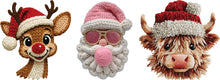 Load image into Gallery viewer, DTF Transfer – Holiday Crochet Trio (2" Mini Designs)