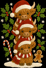 Load image into Gallery viewer, DTF Transfer – Yarn Stacked Cows Multi Sizes