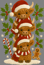 Load image into Gallery viewer, DTF Transfer – Yarn Stacked Cows Multi Sizes