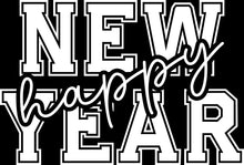 Load image into Gallery viewer, DTF Transfer – AA Happy New Year 11"W