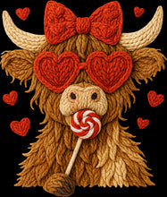 Load image into Gallery viewer, DTF Transfer – AC Yarn Cow Hearts Multi Sizes