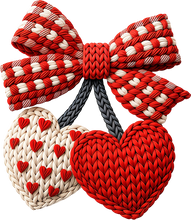 Load image into Gallery viewer, DTF Transfer – Al Yarn Cherry Hearts Multi Sizes