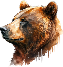 Load image into Gallery viewer, DTF Transfer – Bear Head Multi Sizes (AN-BR004)