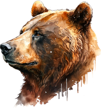 Load image into Gallery viewer, DTF Transfer – Bear Head Multi Sizes (AN-BR004)