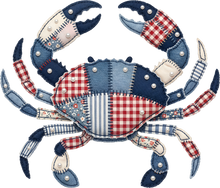 Load image into Gallery viewer, DTF Transfer – Crab Patchwork Multi Sizes (AN-CB002)