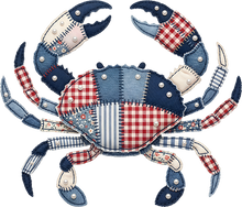 Load image into Gallery viewer, DTF Transfer – Crab Patchwork Multi Sizes (AN-CB002)