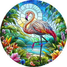 Load image into Gallery viewer, DTF Transfer – Flamingo Glass Multi Sizes (AN-FL002)