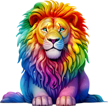 Load image into Gallery viewer, DTF Transfer – Colorful Lion Multi Sizes (AN-LI001)