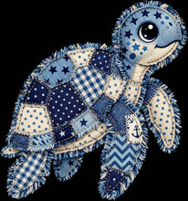 Load image into Gallery viewer, DTF Transfer – Denim Turtle Multi Sizes (AN-TR005)