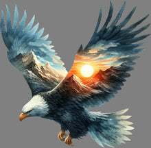 Load image into Gallery viewer, DTF Transfer – Bald Eagle Watercolor Multi Sizes (AN-EA001)
