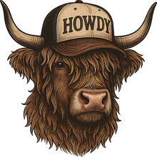 Load image into Gallery viewer, DTF Transfer – AN Howdy Cow Multi Sizes