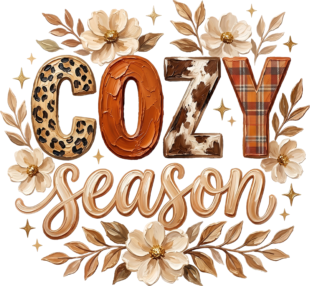 DTF Transfer – Cozy Season Multi Sizes (AU-TX002)