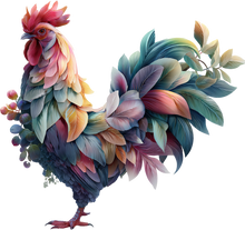 Load image into Gallery viewer, DTF Transfer – AV Chicken Flowers Multi Sizes
