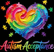 Load image into Gallery viewer, DTF Transfer – Autism Heart Multi Sizes (AW- AU002)