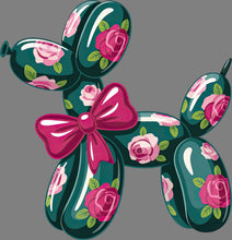 Load image into Gallery viewer, DTF Transfer – Balloon Dog GR Flowers Multi Sizes (BA-DG008)