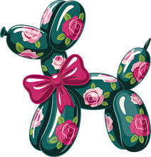 Load image into Gallery viewer, DTF Transfer – Balloon Dog GR Flowers Multi Sizes (BA-DG008)