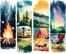 Load image into Gallery viewer, DTF Transfers Fishing, Camping & Animals 3" to 8" width 9 pack Bundle