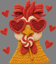 Load image into Gallery viewer, DTF Transfer – BW Chicken Heart Multi Sizes