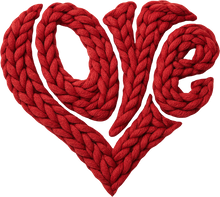 Load image into Gallery viewer, DTF Transfer – BZ Yarn Love Heart Multi Sizes