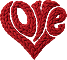 Load image into Gallery viewer, DTF Transfer – BZ Yarn Love Heart Multi Sizes