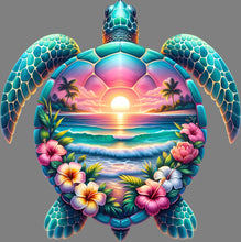 Load image into Gallery viewer, DTF Transfer – CA Sunset Turtle Multi Sizes