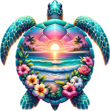 Load image into Gallery viewer, DTF Transfer – CA Sunset Turtle Multi Sizes