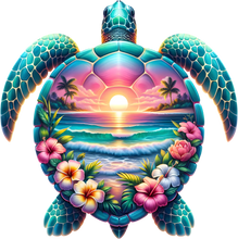 Load image into Gallery viewer, DTF Transfer – CA Sunset Turtle Multi Sizes