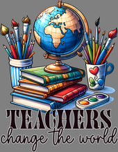 Load image into Gallery viewer, DTF Transfer – CG Teachers Change the World Multi Sizes