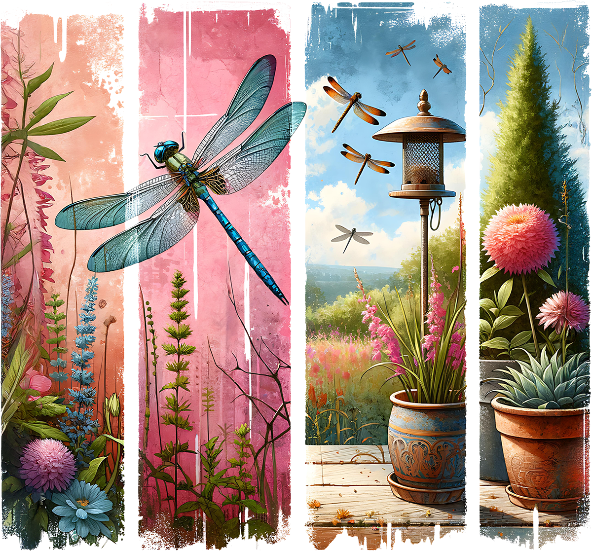 DTF Transfer – CK Dragonfly Scene Multi Sizes