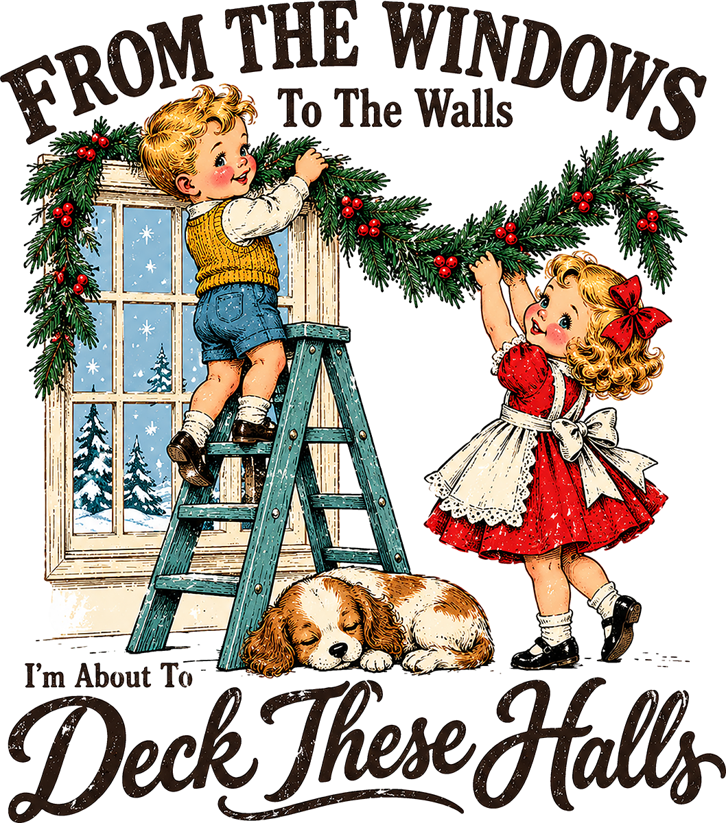 DTF Transfer - Windows_Walls Deck Halls (CM-KD001)