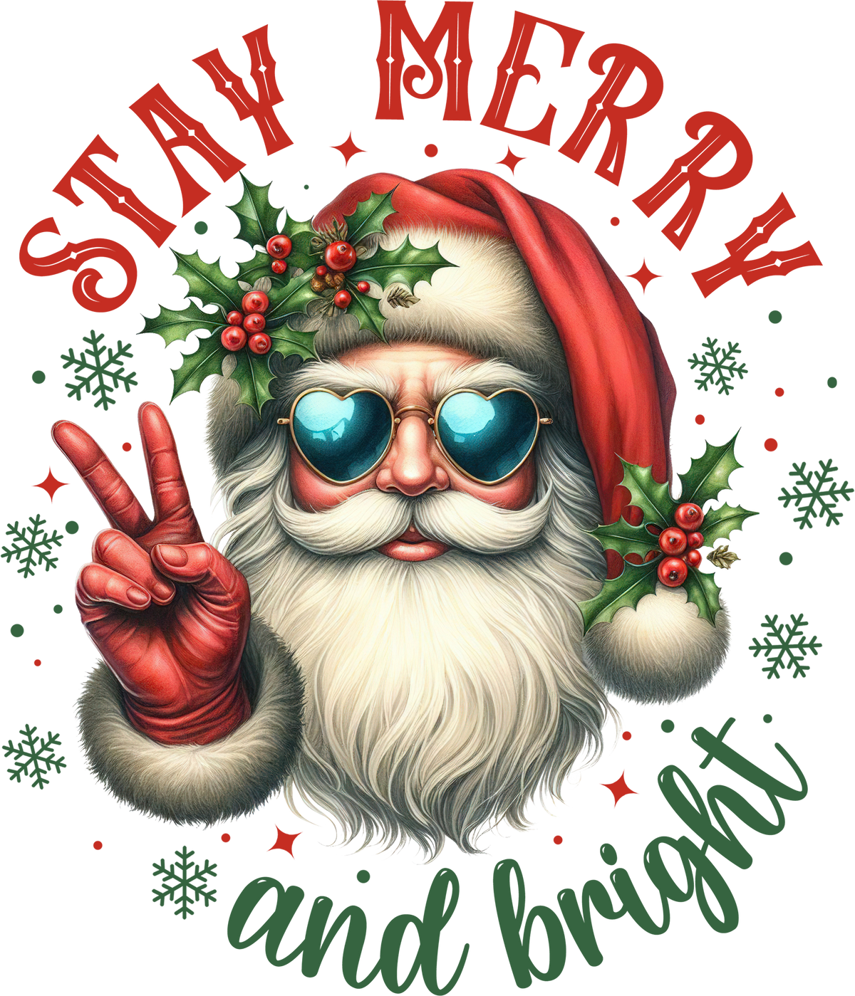 DTF Transfer - Merry Bright Santa (CM-SA006)