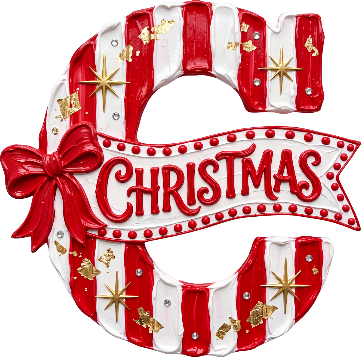 DTF Transfer - C Christmas Paint (CM-TX015)