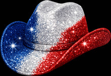 Load image into Gallery viewer, DTF Transfer – Patriotic Hat Glitter Multi Sizes (CO-HT001)