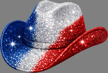 Load image into Gallery viewer, DTF Transfer – Patriotic Hat Glitter Multi Sizes (CO-HT001)