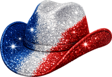 Load image into Gallery viewer, DTF Transfer – Patriotic Hat Glitter Multi Sizes (CO-HT001)