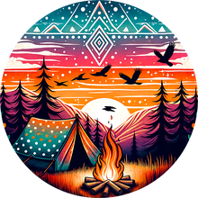 Load image into Gallery viewer, DTF Transfer – CR Camping Scene Multi Sizes