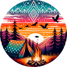 Load image into Gallery viewer, DTF Transfer – CR Camping Scene Multi Sizes