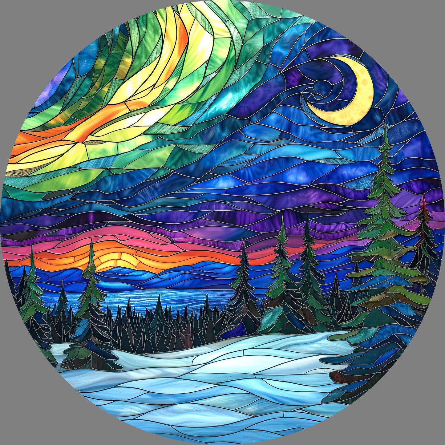 DTF Transfer – CT Glass Winter Scene Multi Sizes