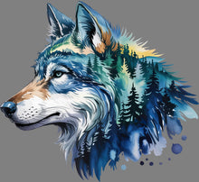 Load image into Gallery viewer, DTF Transfer – CU Wolf Water Color Multi Sizes