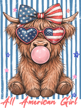 Load image into Gallery viewer, DTF Transfer – All American Cow Multi Sizes (CW-HC005)