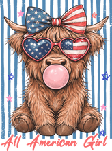 Load image into Gallery viewer, DTF Transfer – All American Cow Multi Sizes (CW-HC005)
