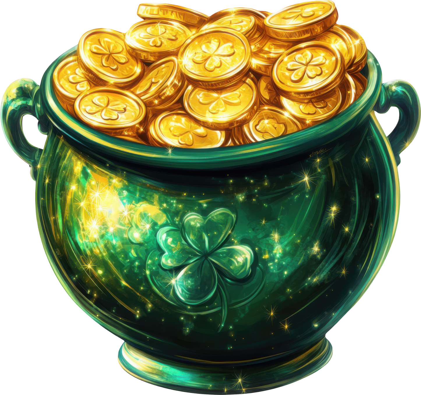 DTF Transfer – CX Glitter Pot of Gold Multi Sizes