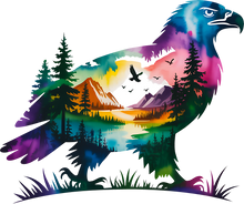 Load image into Gallery viewer, DTF Transfer – DA Eagle Water Color Multi Sizes