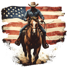 Load image into Gallery viewer, DTF Transfer – DE Flag Cowboy Multi Sizes
