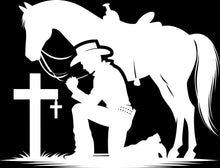 Load image into Gallery viewer, DTF Transfer – Cowboy Praying Multi Sizes (CO-CB001)