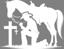 Load image into Gallery viewer, DTF Transfer – Cowboy Praying Multi Sizes (CO-CB001)