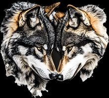 Load image into Gallery viewer, DTF Transfer – DL Wolf Couple Multi Sizes