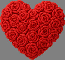 Load image into Gallery viewer, DTF Transfer – DP Yarn Rose Heart Multi Sizes