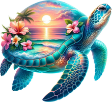 Load image into Gallery viewer, DTF Transfer – DS Sunset Turtle B Multi Sizes