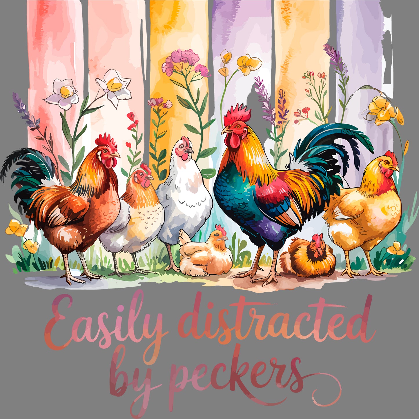 DTF Transfer – Chickens Distraction Multi Sizes (AN-CH002)